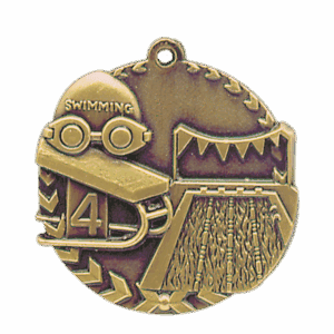 1 3/4" Swimming Millennium Medal