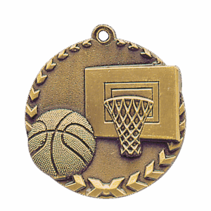1 3/4" Basketball Millennium Medal
