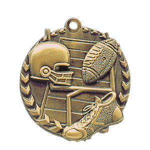 1 3/4" Football Millennium Medal
