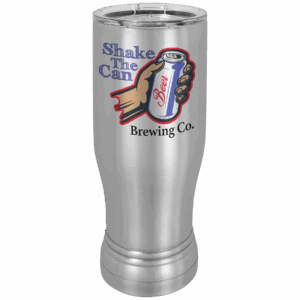 Stainless Steel Sublimatable 14 oz. Polar Camel Pilsner with Clear Lid