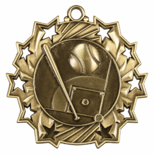 2 1/4" Baseball/Softball Ten Star Medal