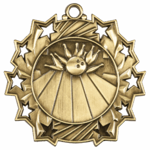 2 1/4" Bowling Ten Star Medal