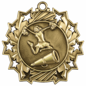 2 1/4" Cheer Ten Star Medal