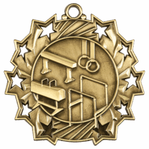 2 1/4" Gymnastics Ten Star Medal