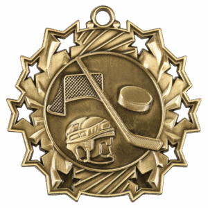2 1/4" Hockey Ten Star Medal