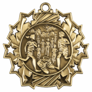 2 1/4" Cross Country Ten Star Medal