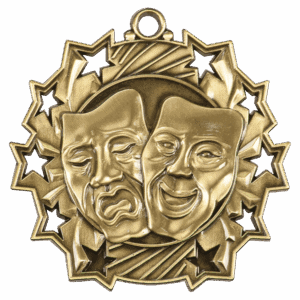 2 1/4" Drama Ten Star Medal
