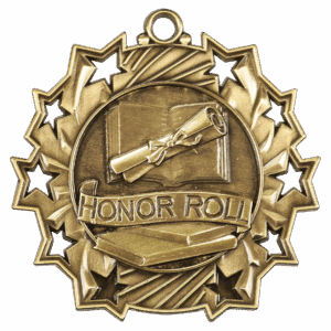 2 1/4" Honor Roll Ten Star Medal