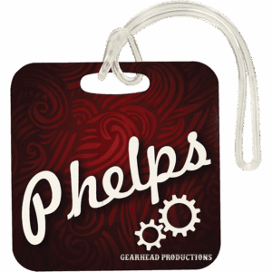2-Sided White Semi-Gloss Aluminum Square Bag Tag