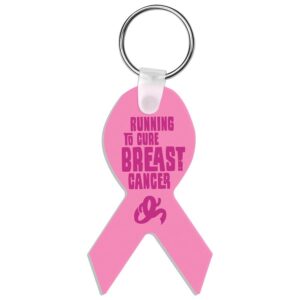 1.6" x 2.75" Gloss White Unisub Aluminum Sublimatable Ribbon Keychain