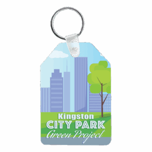 1.75" x 2.4" Semi- Gloss White Unisub Aluminum Rectangle Sublimatable Keychain