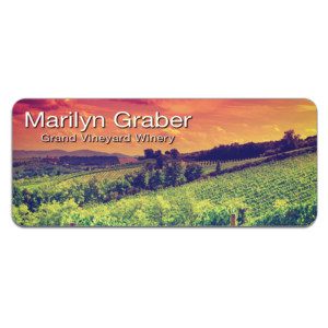 3" x 1.25" Matte White Unisub FRP Sublimatable Name Badge with Radius Corners