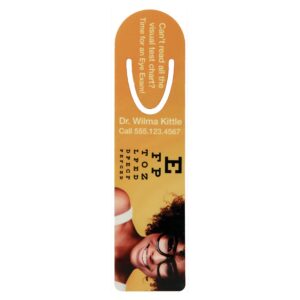 1.25" x 5" White Unisub Sublimatable Aluminum Book Mark