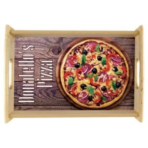 17.625" x 11.875" Unisub Natural Serving Tray with Sublimatable Insert