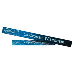2-Piece Gloss White Unisub Aluminum License Plate Frame Strips