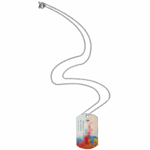 2-Sided Gloss Aluminum ID Tag with Chain