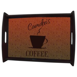 17.625" x 11.875" Unisub Espresso Black Serving Tray with Sublimatable Insert