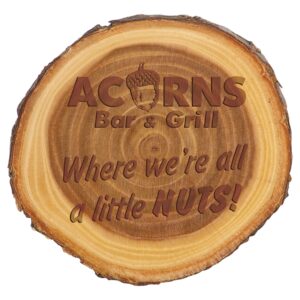 7" Old West Log Elmwood Plaque