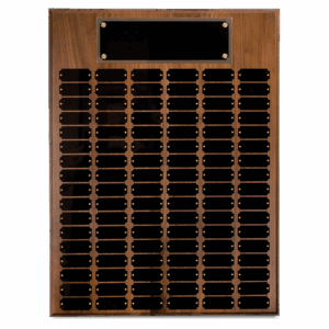 102 Plate Genuine Walnut Completed Perpetual Plaque